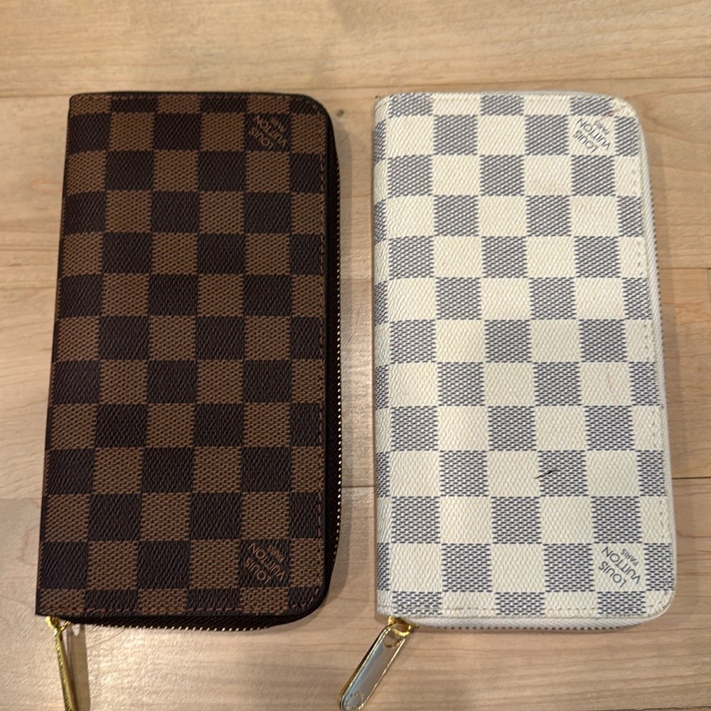 Large Logo Wallet Lot Checkered Copy Luxury